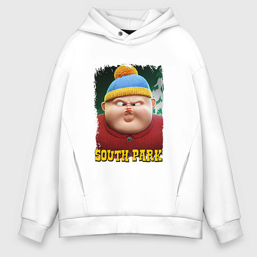 Мужское худи оверсайз Eric Cartman 3D South Park / Белый – фото 1