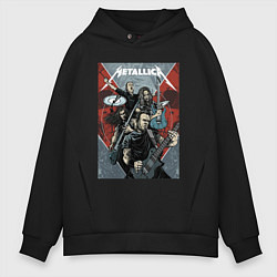 Толстовка оверсайз мужская Metallica - cool dudes!, цвет: черный
