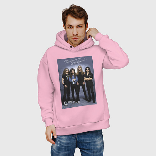 Мужское худи оверсайз Ты помнишь, как всё начиналось? / Светло-розовый – фото 3