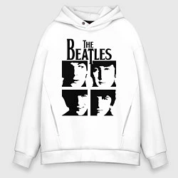 Толстовка оверсайз мужская The Beatles - legendary group!, цвет: белый