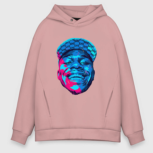 Мужское худи оверсайз DaBaby Art / Пыльно-розовый – фото 1