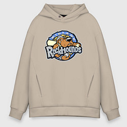 Толстовка оверсайз мужская Midland Rockhounds - baseball team, цвет: миндальный