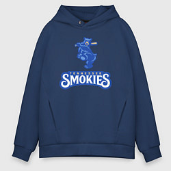 Толстовка оверсайз мужская Tennessee smokies - baseball team, цвет: тёмно-синий