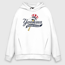 Толстовка оверсайз мужская Staten island Yankees, цвет: белый