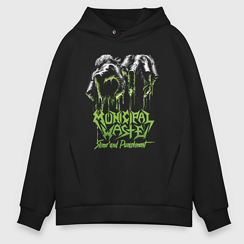 Мужское худи оверсайз Municipal Waste - Slime and Punishment / Черный – фото 1