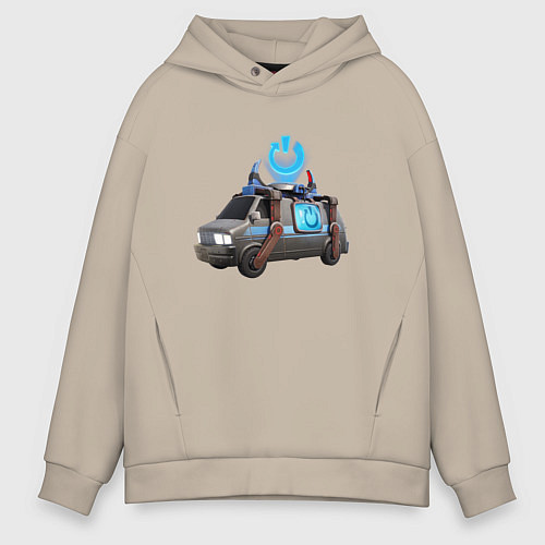 Мужское худи оверсайз Фургон возрождения / Миндальный – фото 1