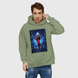 Толстовка оверсайз мужская Prey, Морган Ю, цвет: авокадо — фото 2