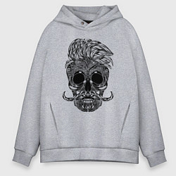 Мужское худи оверсайз Skull hipster