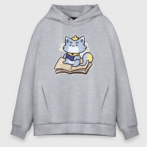 Мужское худи оверсайз The Magical Cat Yuumi / Меланж – фото 1