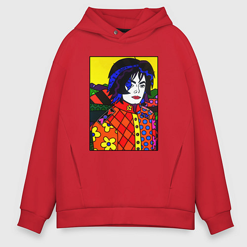 Мужское худи оверсайз Ромеро Бритто Майкл Джексон / Красный – фото 1