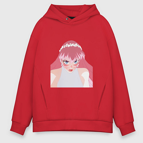 Мужское худи оверсайз Красавица и Дракон: Белль не в восторге / Красный – фото 1