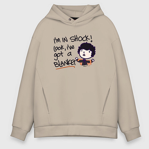 Мужское худи оверсайз Бенедикт Камбербэтч 2023 / Миндальный – фото 1