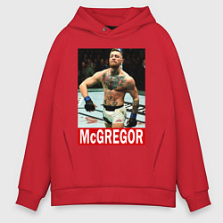 Толстовка оверсайз мужская Конор МакГрегор McGregor, цвет: красный