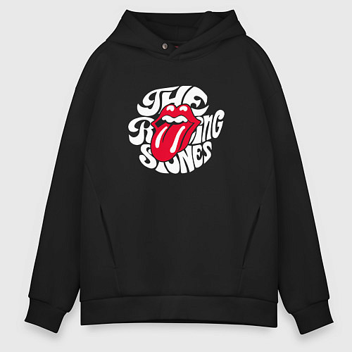 Мужское худи оверсайз Rolling Stones, Роллинг Стоунз / Черный – фото 1