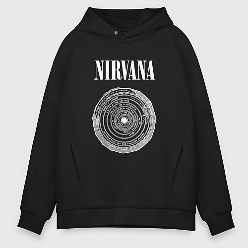 Мужское худи оверсайз Nirvana Нирвана Круги ада / Черный – фото 1