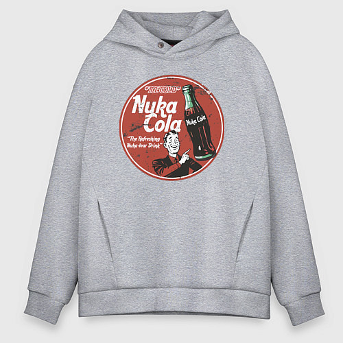 Мужское худи оверсайз Nuka Cola Ice Cold Retro / Меланж – фото 1