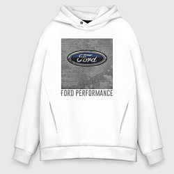 Толстовка оверсайз мужская Ford Performance, цвет: белый