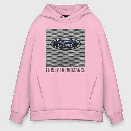 Мужское худи оверсайз Ford Performance / Светло-розовый – фото 1