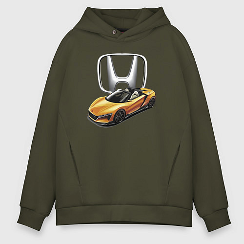 Мужское худи оверсайз Honda Concept Motorsport / Хаки – фото 1