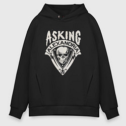 Толстовка оверсайз мужская Asking Alexandria рок группа, цвет: черный