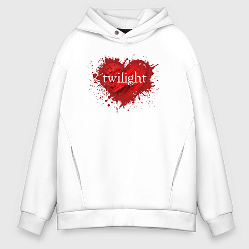 Мужское худи оверсайз Vampire Heart / Белый – фото 1