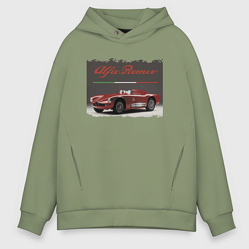 Мужское худи оверсайз Alfa Romeo Retro / Авокадо – фото 1