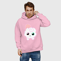 Толстовка оверсайз мужская Toca Kitchen котик, цвет: светло-розовый — фото 2