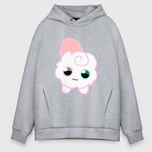 Мужское худи оверсайз Toca Kitchen котик / Меланж – фото 1