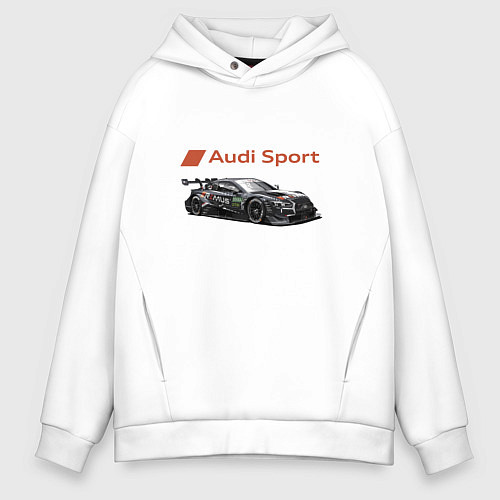Мужское худи оверсайз Audi sport Power / Белый – фото 1