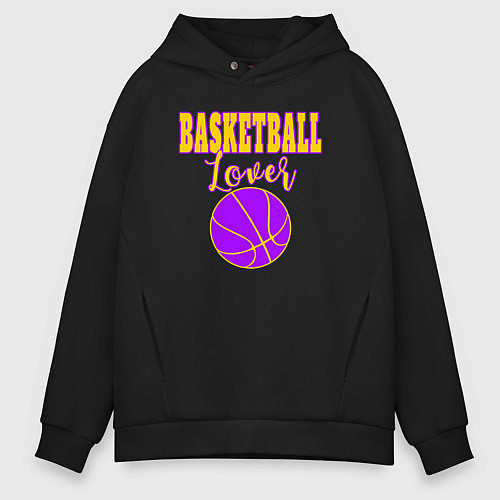 Мужское худи оверсайз Basketball Lover / Черный – фото 1