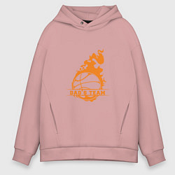 Толстовка оверсайз мужская Dads Team, цвет: пыльно-розовый