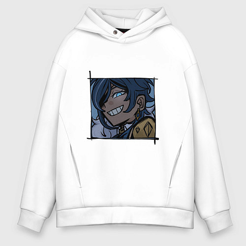 Мужское худи оверсайз Ехидный Кэйа / Белый – фото 1