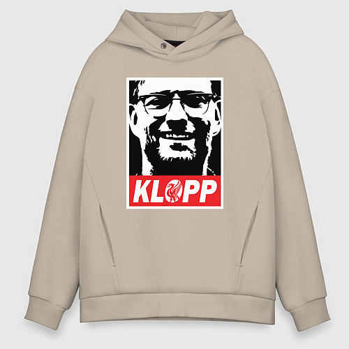 Мужское худи оверсайз Klopp / Миндальный – фото 1