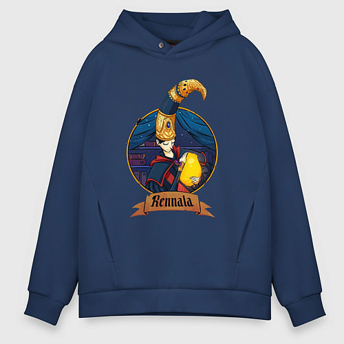 Мужское худи оверсайз Rennala elden ring / Тёмно-синий – фото 1
