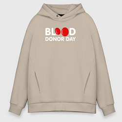 Мужское худи оверсайз Blood Donor Day