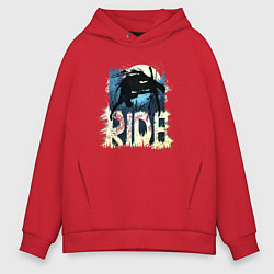 Толстовка оверсайз мужская Ride Ski, цвет: красный