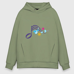 Толстовка оверсайз мужская FreeDom On-Line World без надписи, цвет: авокадо