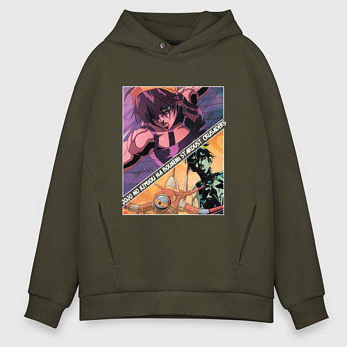 Мужское худи оверсайз Наранча Гирга из ДжоДжо / Хаки – фото 1