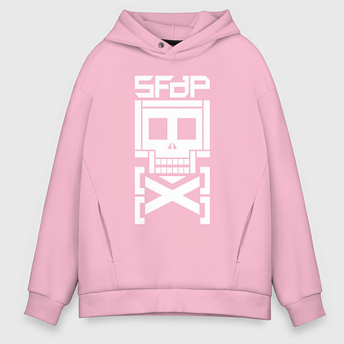 Мужское худи оверсайз 5FDP AfterLife logo / Светло-розовый – фото 1