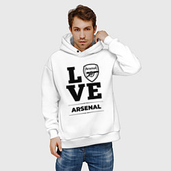 Толстовка оверсайз мужская Arsenal Love Классика, цвет: белый — фото 2