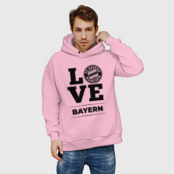 Толстовка оверсайз мужская Bayern Love Классика, цвет: светло-розовый — фото 2