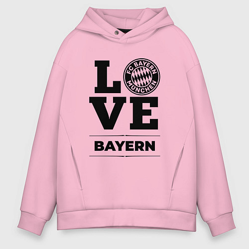 Мужское худи оверсайз Bayern Love Классика / Светло-розовый – фото 1
