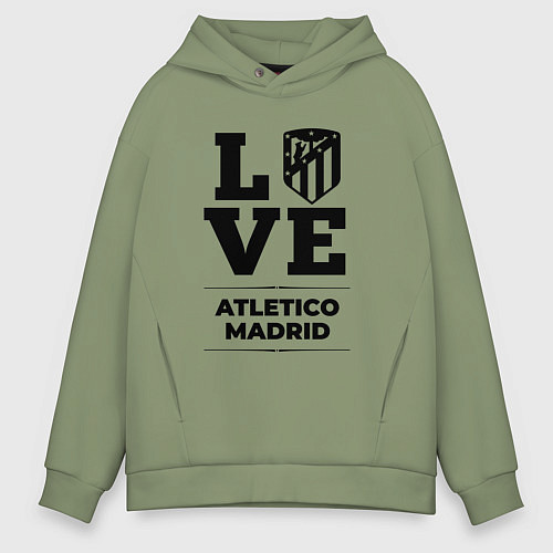 Мужское худи оверсайз Atletico Madrid Love Классика / Авокадо – фото 1