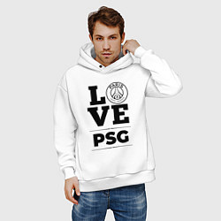 Толстовка оверсайз мужская PSG Love Классика, цвет: белый — фото 2