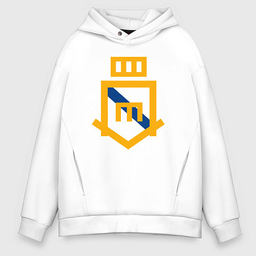 Мужское худи оверсайз Real Madrid Team / Белый – фото 1