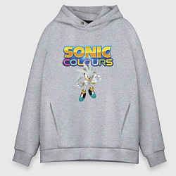 Толстовка оверсайз мужская Silver Hedgehog Sonic Video Game, цвет: меланж