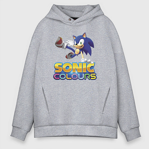 Мужское худи оверсайз Sonic Colours Hedgehog Video game / Меланж – фото 1