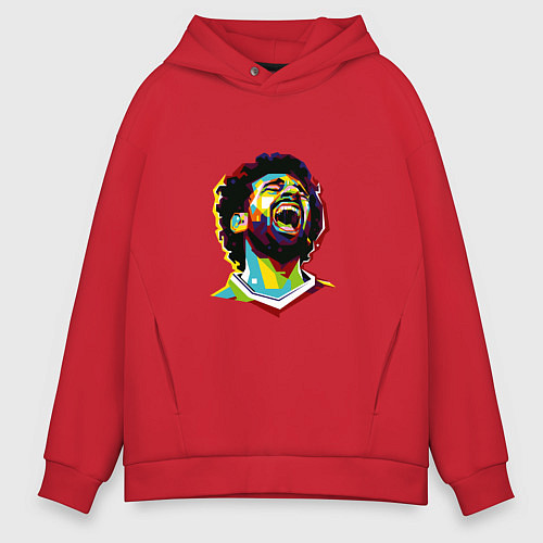 Мужское худи оверсайз Salah Scream / Красный – фото 1