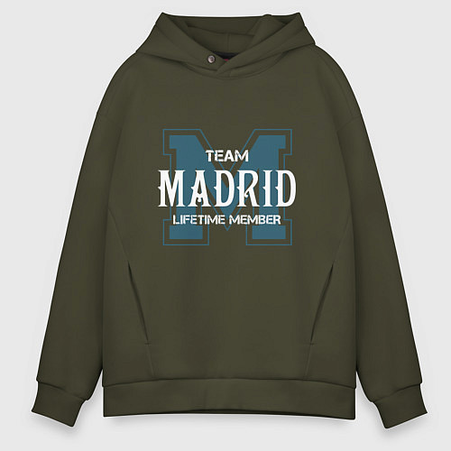 Мужское худи оверсайз Team Madrid / Хаки – фото 1