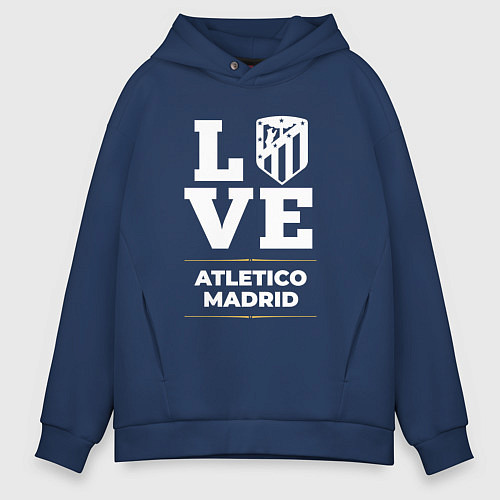 Мужское худи оверсайз Atletico Madrid Love Classic / Тёмно-синий – фото 1